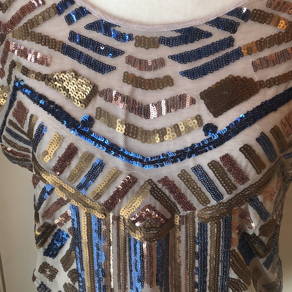Gorgeous Gibson Latimer Sequined Top Size Small - image 2